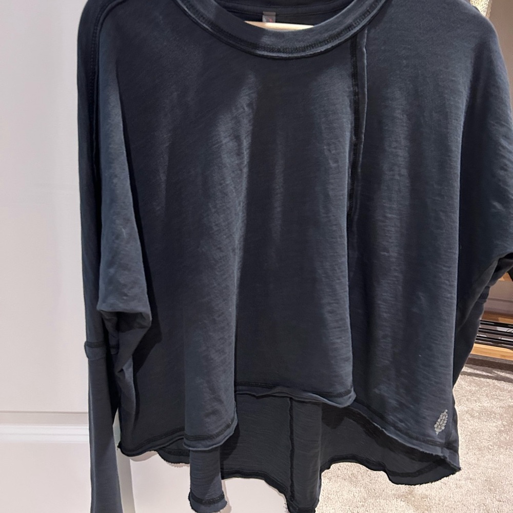 Free People Long Sleeve Tee - Dark Gray
